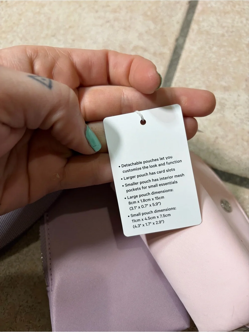 NWT Lululemon Dual Pouch Wristlet *Wallet (Lotus Lavender/Pink Pearl/Silver)